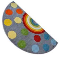 Teppich PAINT Halbkreis G4779 - Regenbogen grau/sahne