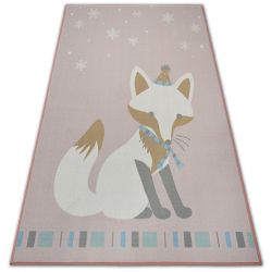 Teppich für Kinder LOKO Fuchs rosa Antirutsch 