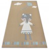 Teppich für Kinder LOKO Maus beige Antirutsch 