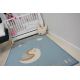 Teppich für Kinder LOKO Vogel blau Antirutsch 