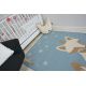 Teppich für Kinder LOKO Fuchs blau Antirutsch 