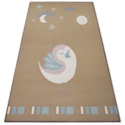 Carpet for kids LOKO Bird beige anti-slip