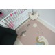 Teppich für Kinder LOKO Vogel rosa Antirutsch 