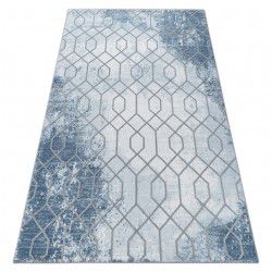 Alfombra de cuerda sisal FLOORLUX 20607 Espaldera marroquí negro / plateado