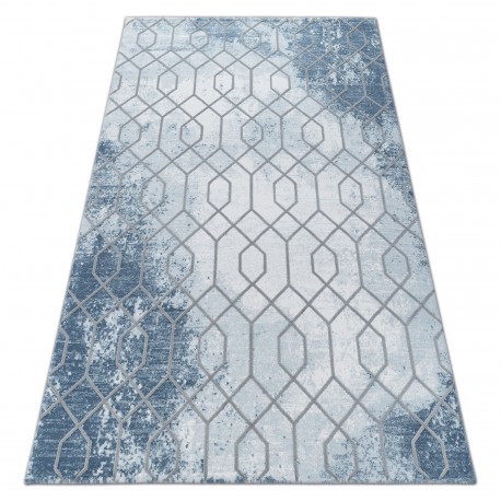 Carpet ACRYLIC VALENCIA 3951 HEXAGONS blue / grey