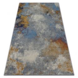 Teppich SOFT 6315 DUNST Hellgrau / Blau / Senf