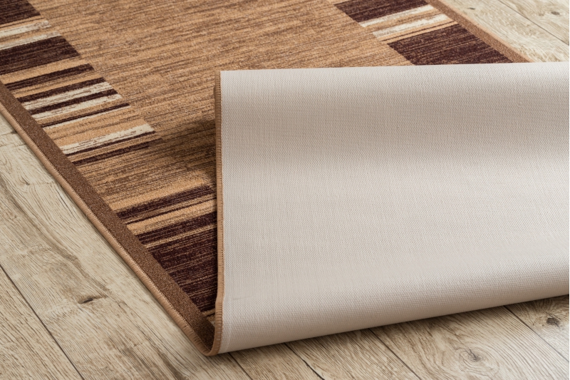 Alfombra de pasillo con refuerzo de goma ADAGIO beige - Antideslizantes