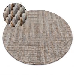 Tapete NATURE redondo SL150 bege prumo SIZAL BOHO