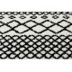 Tapis BERBER SAFI N9040 blanc et noir Franges berbère marocain shaggy