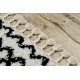 Tepih BERBER SAFI N9040 Bijela / crno rese Berberski marokanski shaggy
