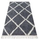 Teppich BERBER CROSS B5950 grau / weiß Franse berber marokkanisch shaggy zottig