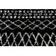 Tapete BERBER ETHNIC G3802 preto/branco Franjas berbere marroquino shaggy