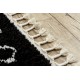 Килим BERBER ETHNIC G3802 черно/бяло шаги ресни