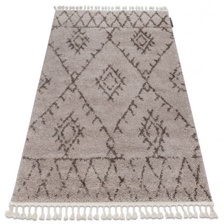 Carpet BERBER FEZ G0535 beige / brown Fringe Berber Moroccan shaggy