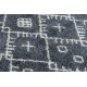 Teppich BERBER TANGER B5940 grau / weiß Franse shaggy