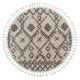 Carpet BERBER TANGER B5940 circle cream / brown Fringe Berber Moroccan shaggy