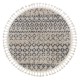 Matta BERBER AGADIR G0522 cirkel grädde / grå Fringe Berber marockansk shaggy