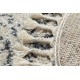 Tepih BERBER AGADIR G0522 krug krem / sive boje Rese berberijski marokanski shaggy