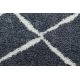 Okrúhly koberec BERBER CROSS B5950, sivá-biela - strapce, Maroko, Shaggy