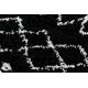 Килим BERBER ETHNIC G3802 коло чорний / білий бахромою волохатий