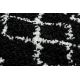 Kulatý koberec BERBER ETHNIC G3802, černo-bílý, střapce, Maroko, Shaggy