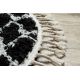Teppich BERBER ETHNIC G3802 Kreis schwarz / weiß Franse berber marokkanisch shaggy