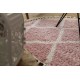 Tapete BERBER TROIK A0010 redondo cor de rosa/branco Franjas berbere marroquino shaggy