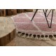 Carpet BERBER TROIK A0010 circle pink / white Fringe Berber Moroccan shaggy