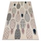 Alfombra TINE 75425A Marco vintage - moderno, forma irregular gris / azul oscuro