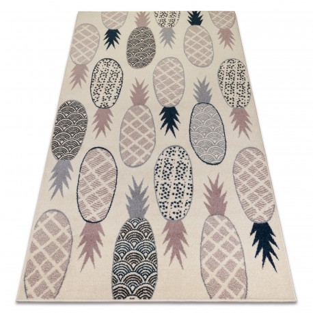 Alfombra TINE 75425A Marco vintage - moderno, forma irregular gris / azul oscuro