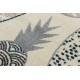 Alfombra TINE 75425A Marco vintage - moderno, forma irregular gris / azul oscuro