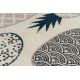 Alfombra TINE 75425A Marco vintage - moderno, forma irregular gris / azul oscuro