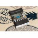 Alfombra TINE 75425A Marco vintage - moderno, forma irregular gris / azul oscuro