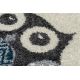 Covor ECO SISAL BOHO MOROC Etno Zig zag 22319 franjuri - două niveluri de lână gri / cremă, covor reciclat