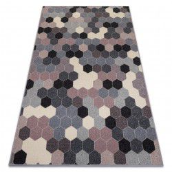 Carpet HEOS 78537 grey / pink / cream HEXAGON