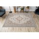 Pouff CILINDRU 50 x 50 x 50 cm suport pentru picioare Boho 22084, pentru șezut albastru inchis / crema