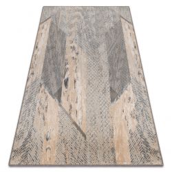 Puff CILINDRO 50 x 50 x 50 cm Pouf Boho 22084 poggiapiedi, sedile di lana antracite / crema