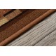 сучасний килим REBEC бахромою 51122A - два рівні флісу крем / темно-синій