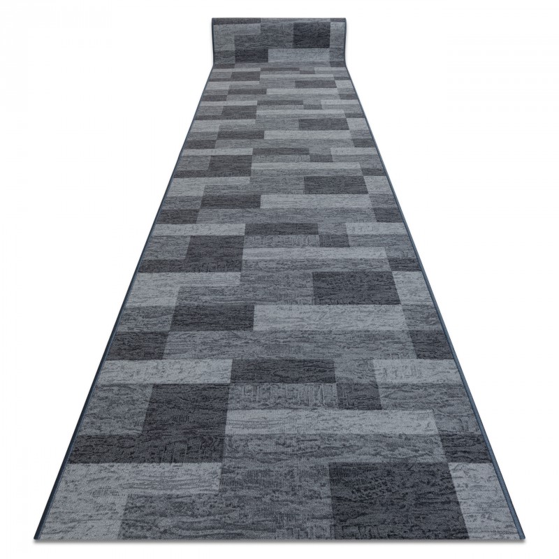 Modern HALL Runner Rugs 'ICONA' grey NON-slip Stairs Width 67-120cm extra long 
