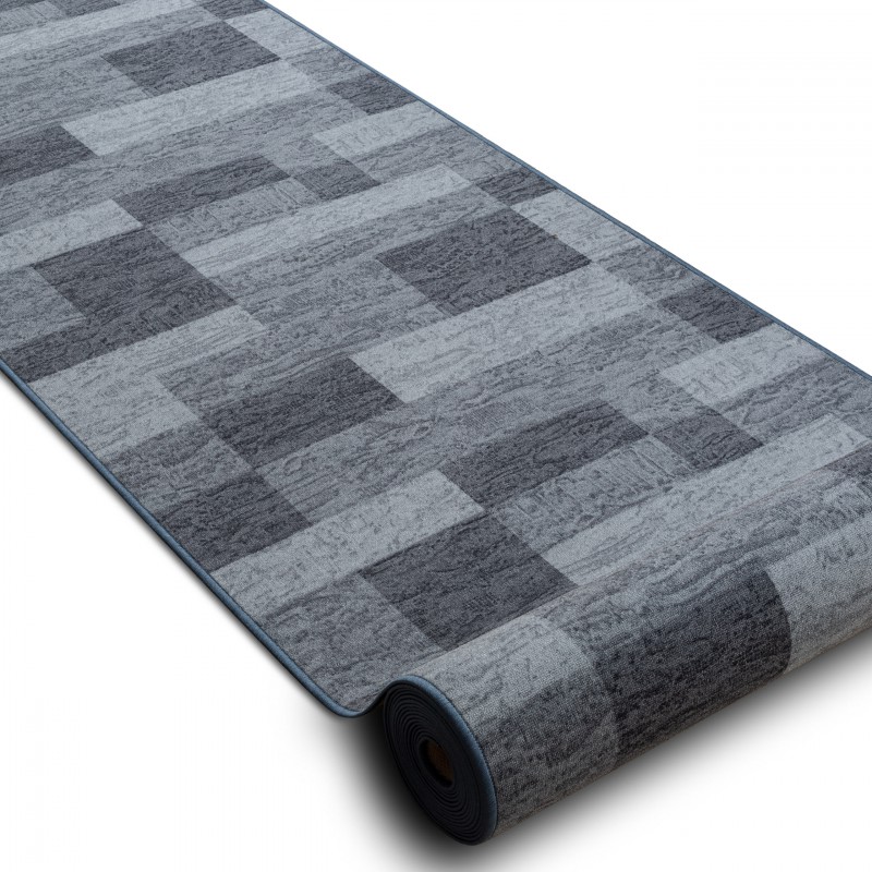 Rugsx Tapis De Couloir RAMA Gris Antidérapant 100x120 Cm - Cuisine, Hall, Entrée - Résistant Et Moderne