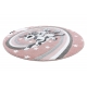 Kilimas PETIT PONY uodegikaulis Apskritas kilimas rožinė