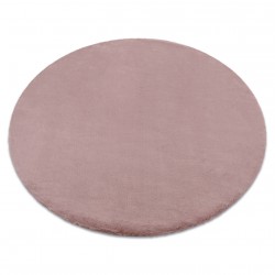 Carpet BUNNY circle pink IMITATION OF RABBIT FUR
