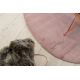 Χαλί BUNNY κύκλος ροζ Απομίμηση γούνας κουνελιού