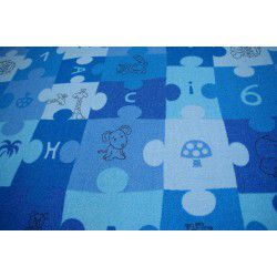 Wykładzina dywanowa PUZZLE niebieski