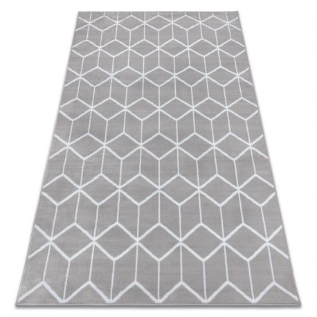 модерен NOBLE килим 1515 64 мрамор, Геометричні - structural две нива на руно сметана / сив