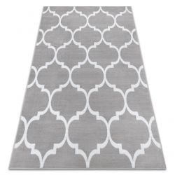 Modern NOBLE Teppich 1518 67 Vintage, Geometrisch - Strukturell zwei Ebenen aus Vlies creme / grau