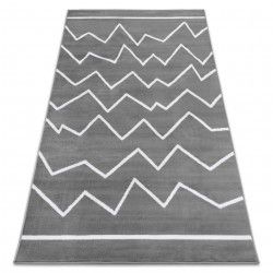 Covor SPRING 20426332 pătrate, cadru sisal, buclat - gri