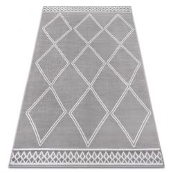 Modern NOBLE Teppich 1517 65 Rahmen, griechisch, Marmor - Strukturell zwei Ebenen aus Vlies creme / grau