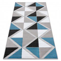 Modern NOBLE Teppich 1520 45 Vintage, Geometrisch, Linien - Strukturell zwei Ebenen aus Vlies grau