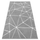 Fonott sizal flat szőnyeg 48607637 Négyzetek rombusz szürke / krém